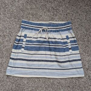 LOFT Blue & White Striped Skirt | Women’s Medium